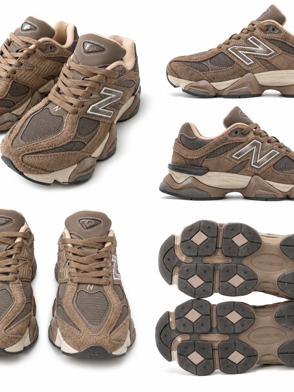 New Balance Men's Brown/Tan Chunky Athletic Sneakers